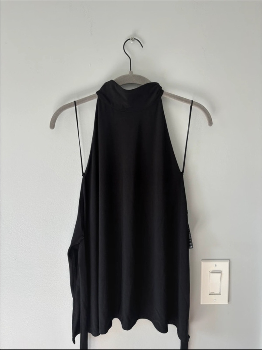 Aritzia Black High-Neck Spaghetti-Strap Camisole